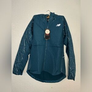 Reflective New Balance running jacket for women size L color blue